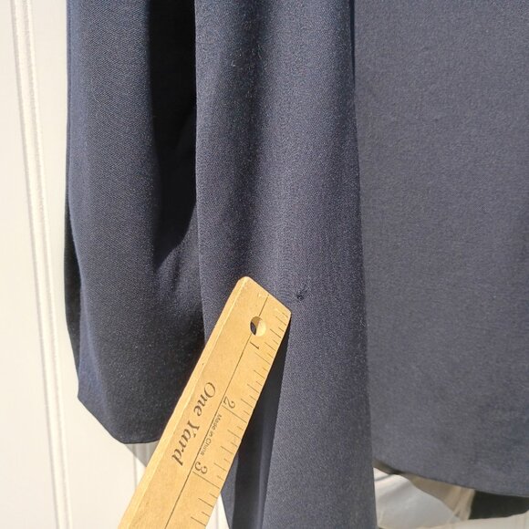 HART SCHAFFNER MARX Jacket Mens 50R Navy Blue Blazer Coat Bronze Buttons Vintage - Picture 16 of 16